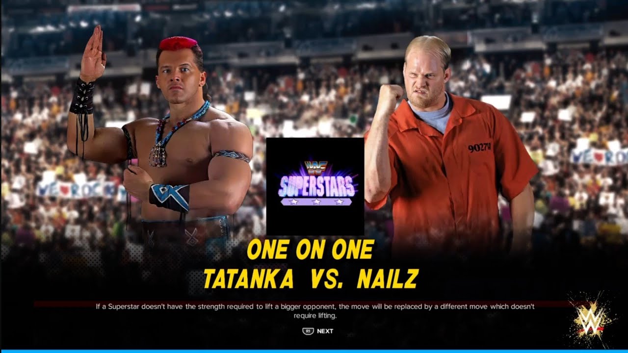 Tatanka vs Nailz. Superstars. WWE 2K24
