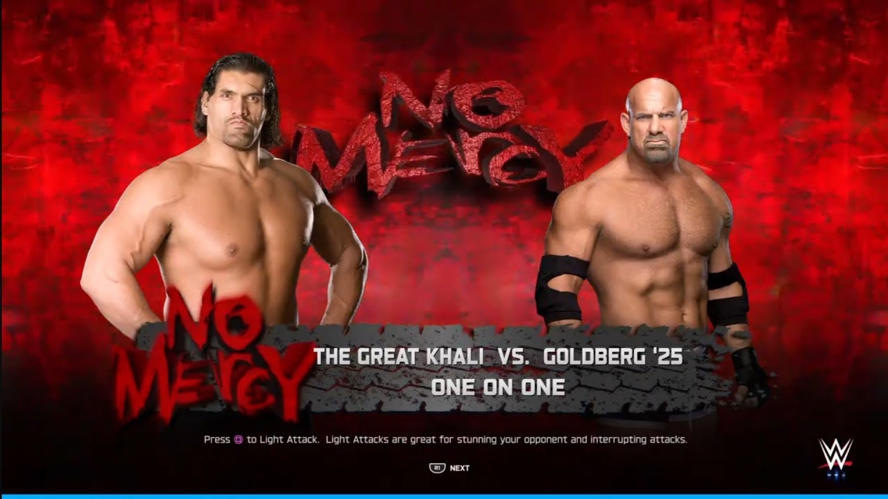 The Great Khali vs Bill Goldberg. No Mercy. WWE 2K25