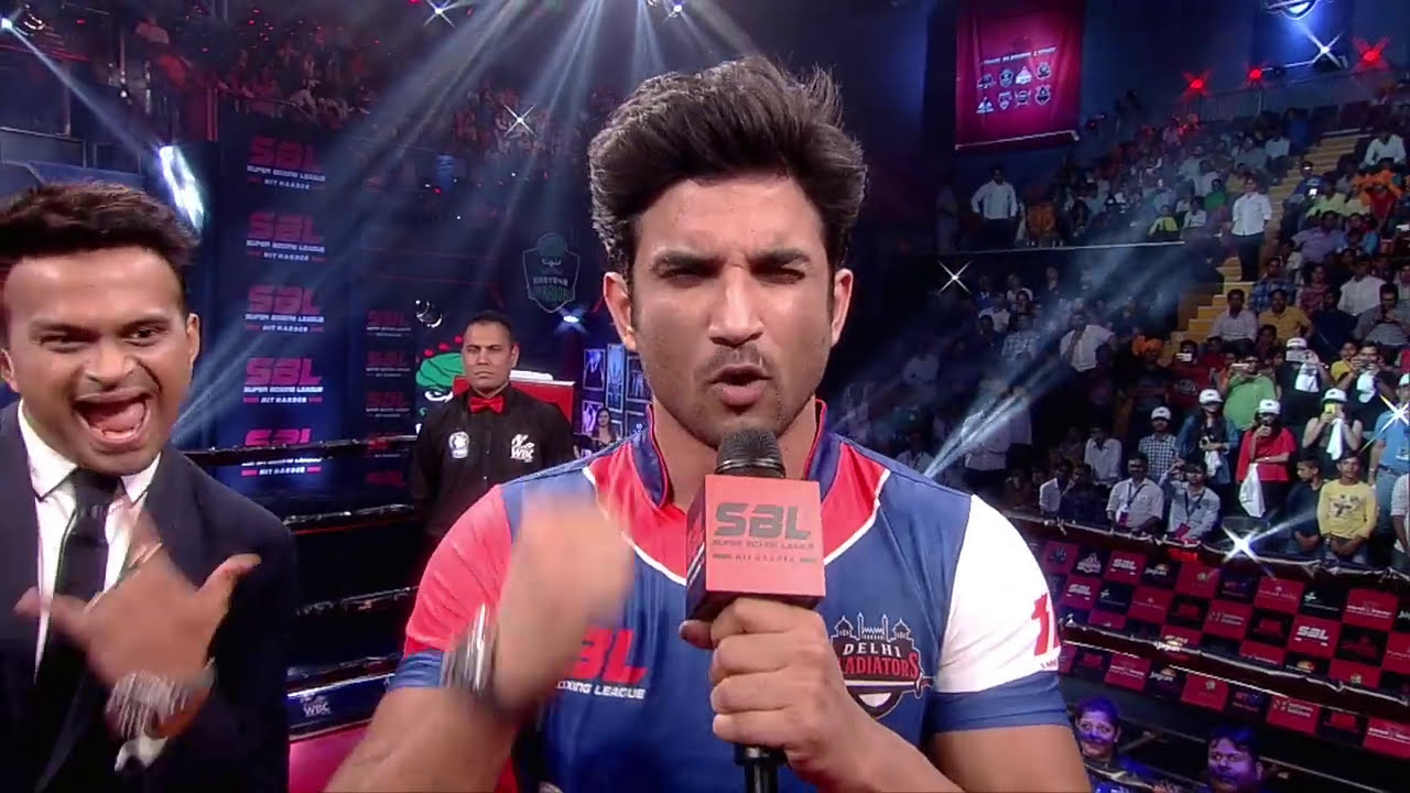 Sushant Singh Rajput at Super Boxing League SBL | Delhi Gladiators background