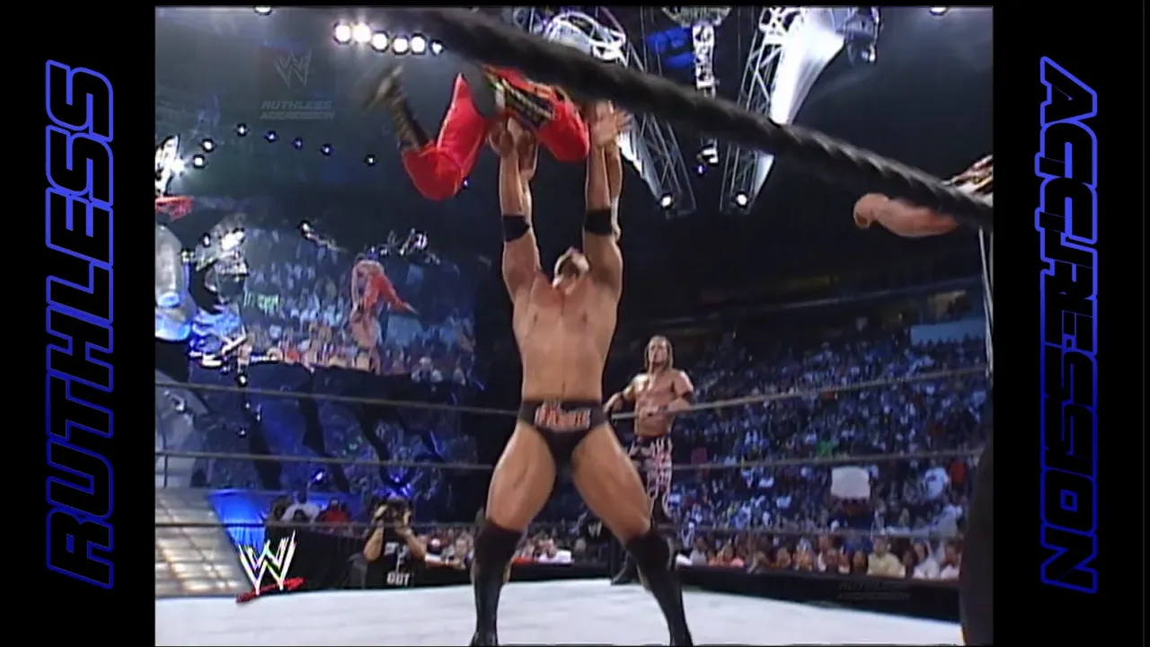 Eddie Guerrero & Chris Benoit vs. Edge & The Rock | SmackDown! (2002) 1 background