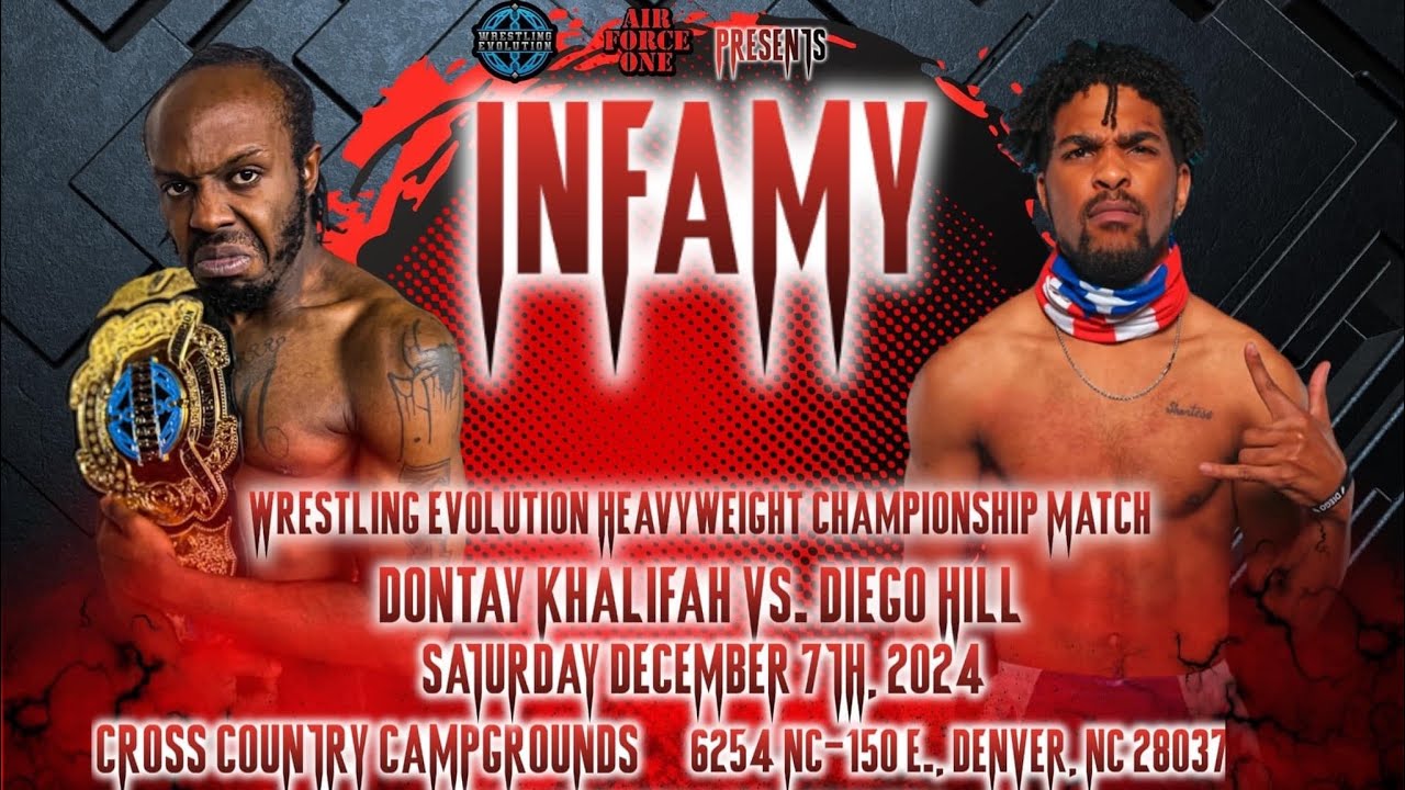 ‘THE’ Dontay Khalifah vs. Diego Hill 2: Wrestling Evolution, December 7, 2024 background