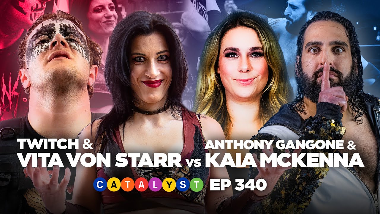 Catalyst Wrestling | Anthony Gangone & Kaia McKenna vs Twitch & Vita VonStarr | MIXED TAG TEAM MATCH backdrop