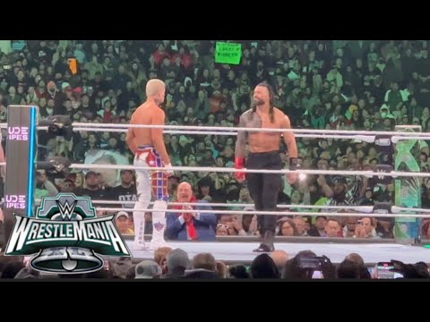 Roman Reigns vs Cody Rhodes Full Match - WWE Wrestlemania XL 4/7/2024 background