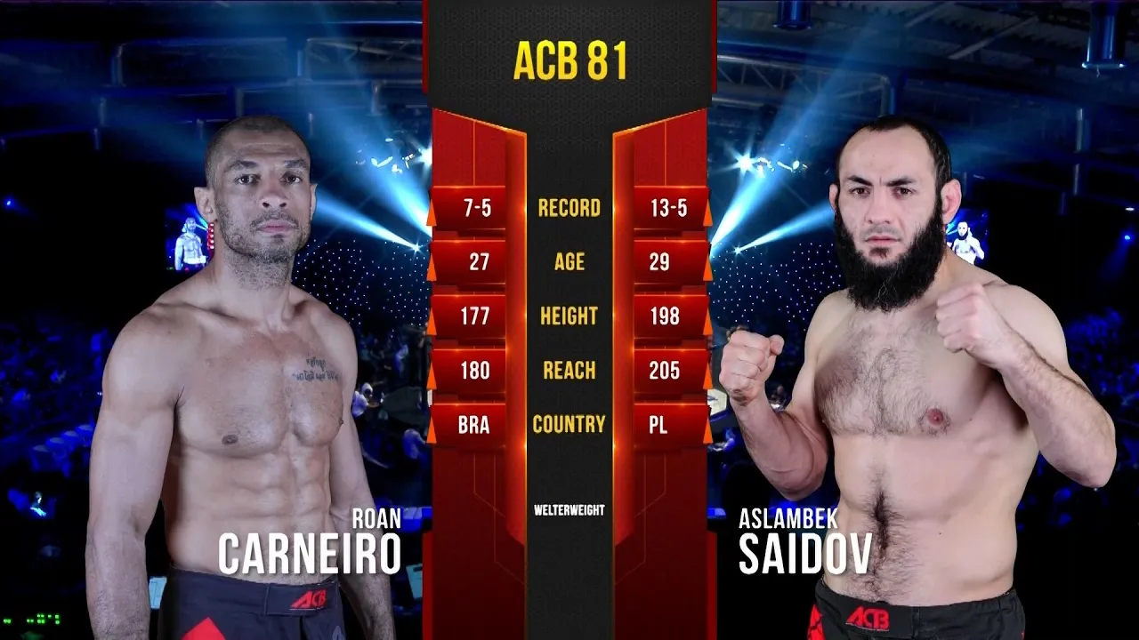 Роан Карнейро vs. Асламбек Саидов | Roan Carneiro vs. Aslambek Saidov | ACB 81