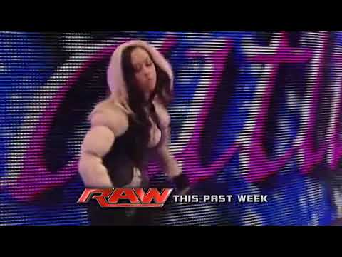WWE SmackDown Aj Lee Vs Natalya (Kaitlyn Dressed Aj Lee) 2013