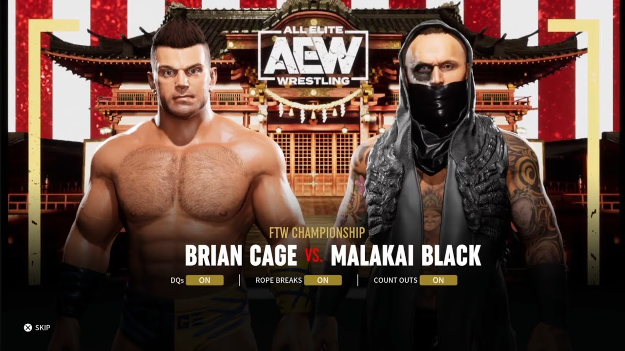 Brian Cage vs Malakai Black. AEW: Fight Forever