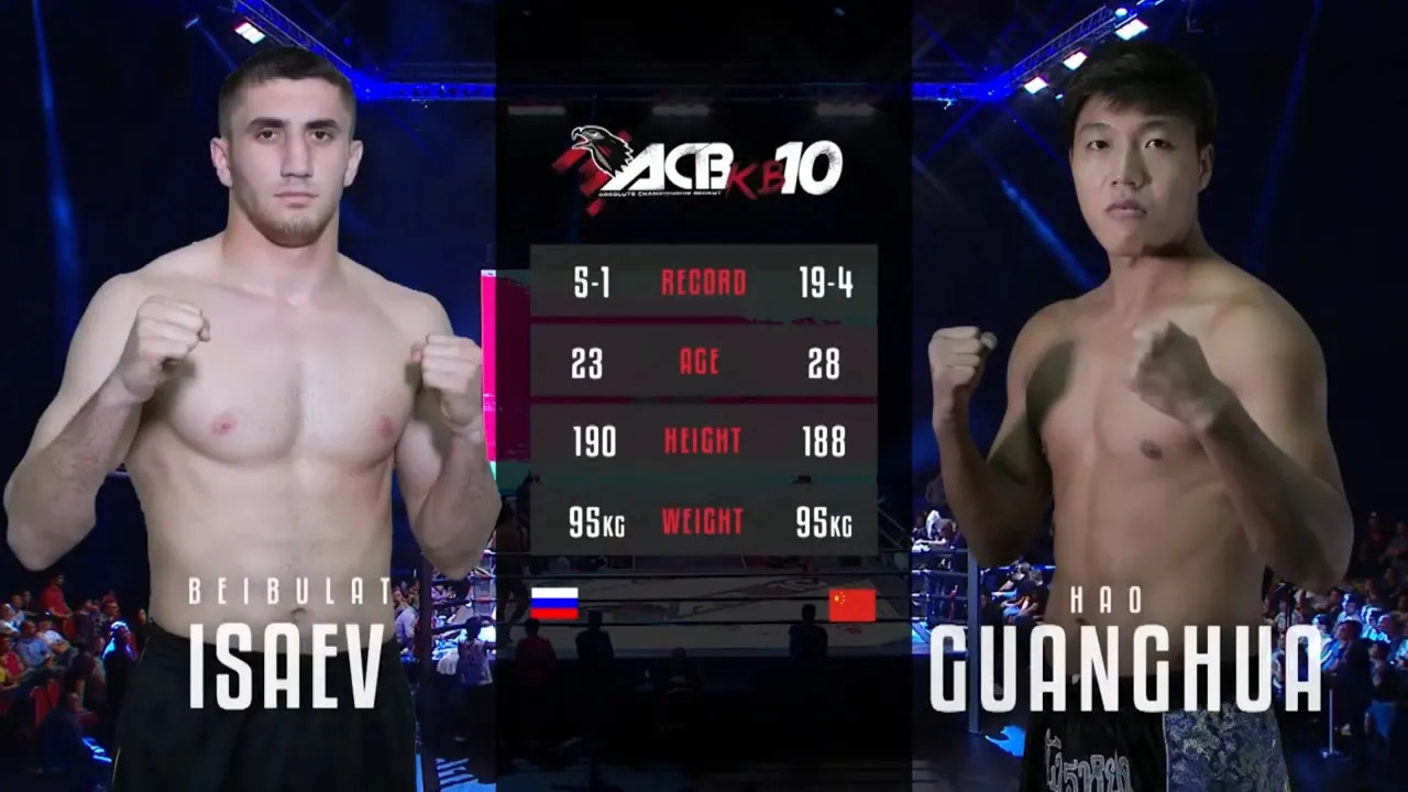 Бейбулат Исаев vs. Хао Гуанхуа | Beybulat Isaev vs. Hao Guanghua | ACB KB 10 backdrop