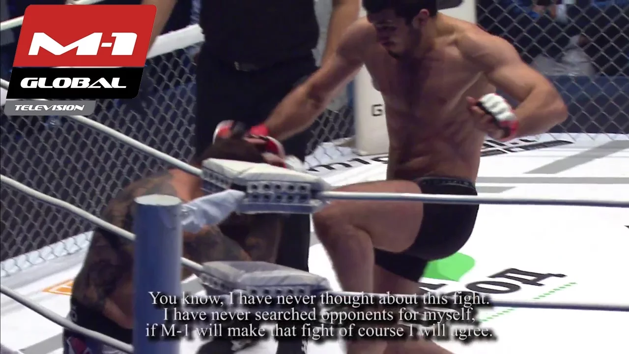 Ramazan Emeev after the fight on M-1 Challenge 63