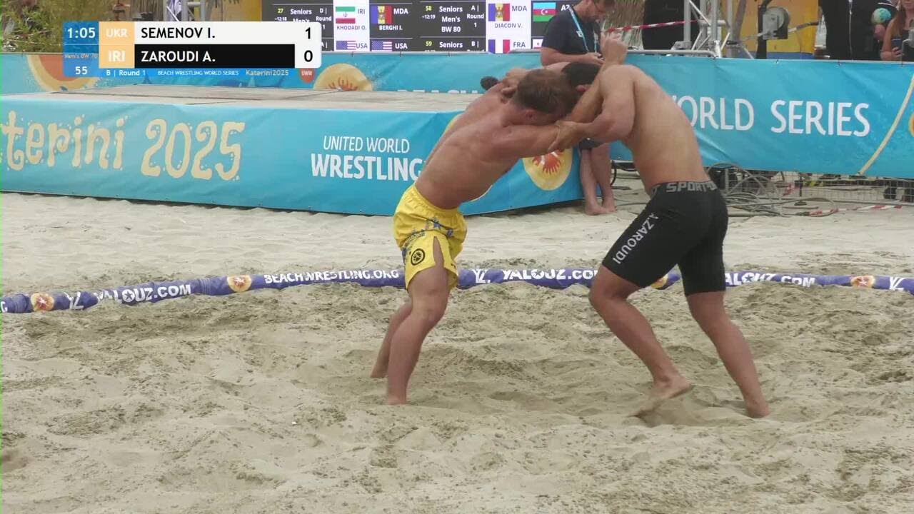 Ivan SEMENOV (UKR) vs. Aliakbar Mohammad Bagher ZAROUDI (IRI) • B | Round 1 • Men's BW 70Kg