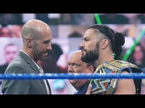 Cesaro steps up to Roman Reigns - WWE Smackdown Review background