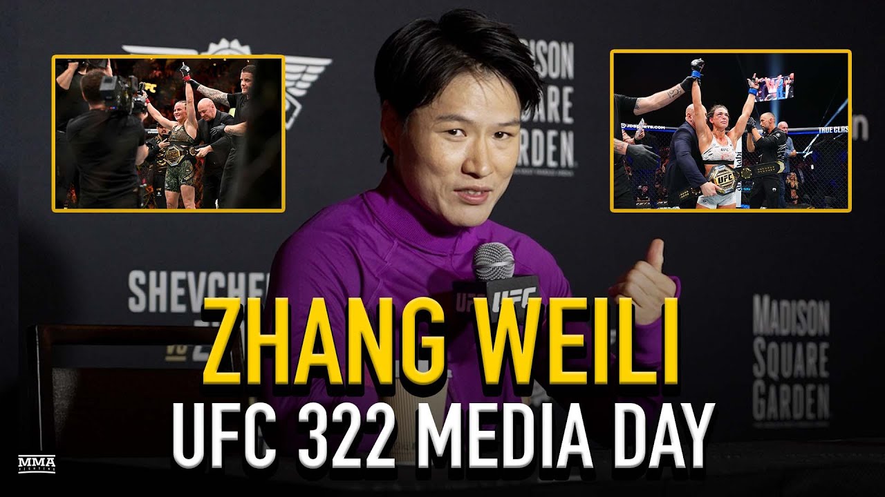 Zhang Weili REACTS To Mackenzie Dern's Title Win, Facing Shevchenko | UFC 322 | MMA Fighting