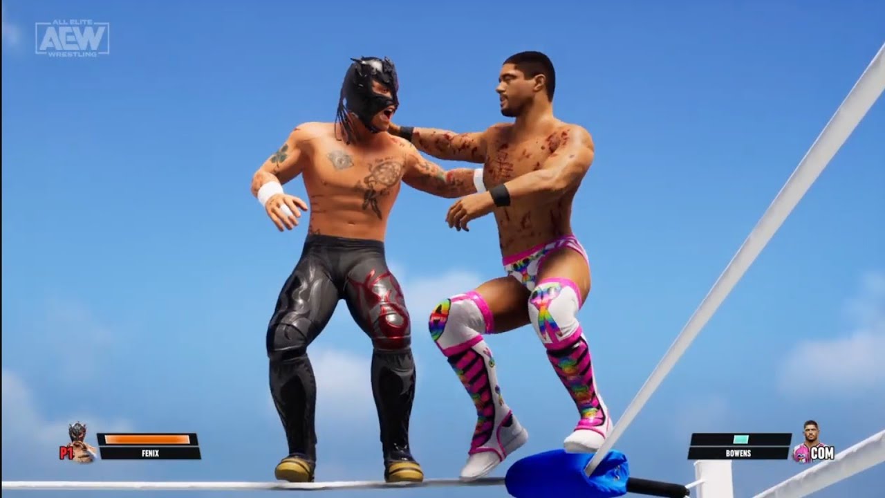 Rey Fenix vs Anthony Bowens. Beach Bash. AEW: Fight Forever