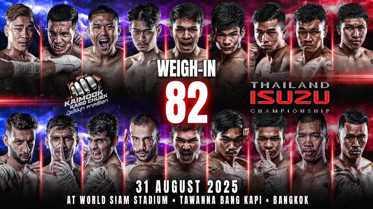 THAI FIGHT LEAGUE #82 | Weigh-In | Live 31 August 2025 background