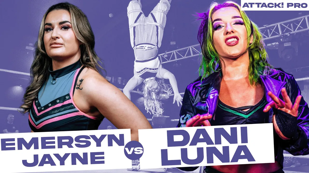 Dani Luna v Emersyn Jayne (ATTACK! Pro) #womenswrestling background