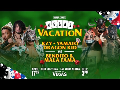 Dragon Kid, Kzy & YAMATO vs Bendito & Mala Fama (Latigo & Toxin) background