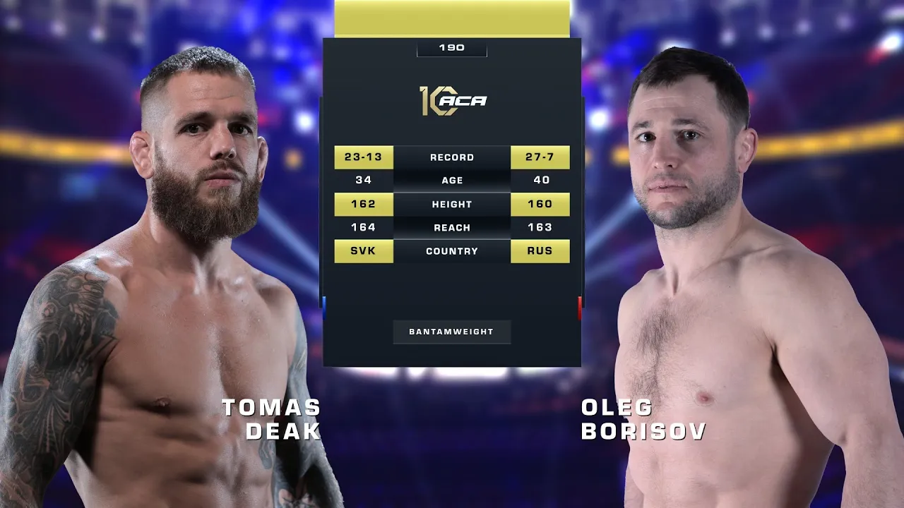 Томаш Дэк vs. Олег Борисов 2 | Tomas Deak vs. Oleg Borisov 2 | ACA 190 background