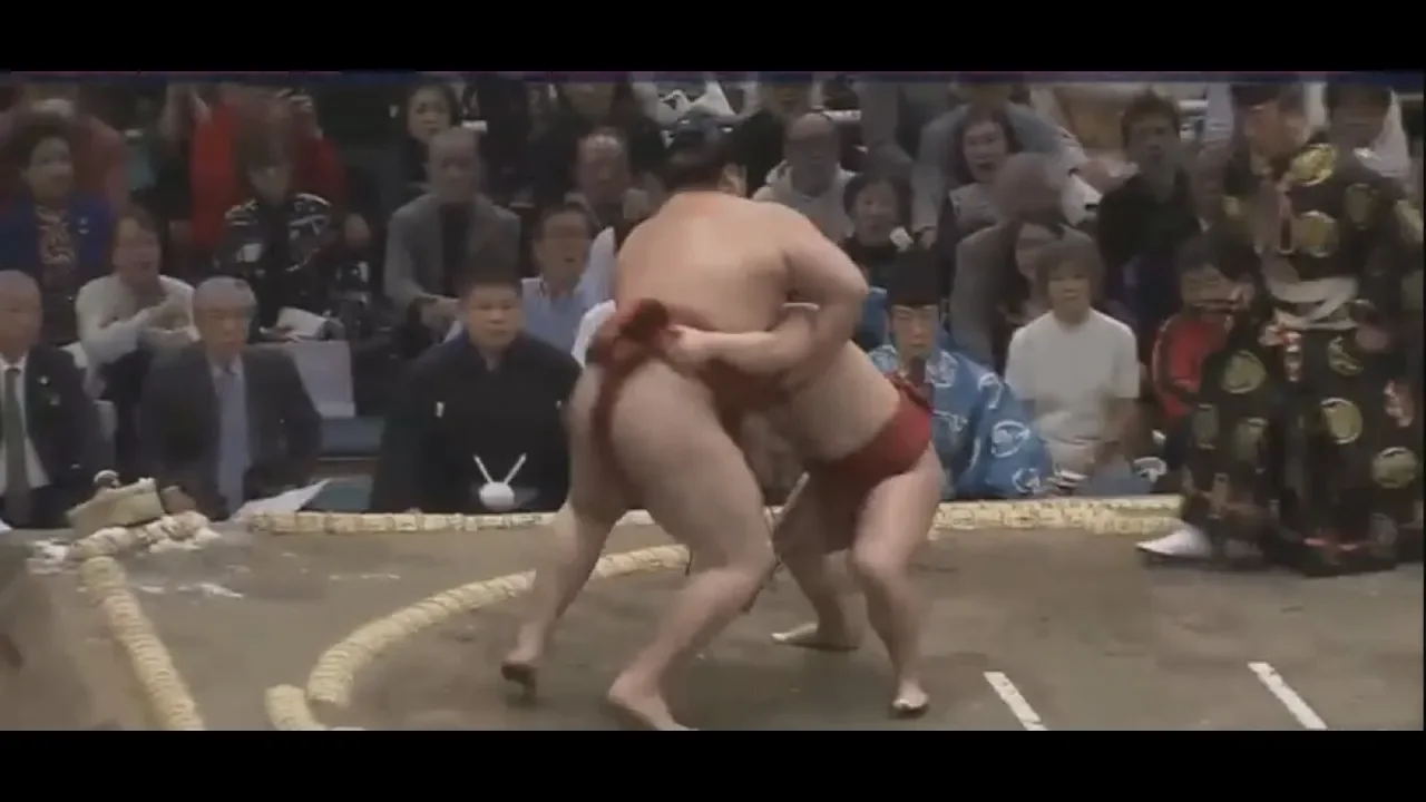 Enho 炎鵬 v Takagenji 貴源治 Sumo Day 3 12 March 2019, Osaka background