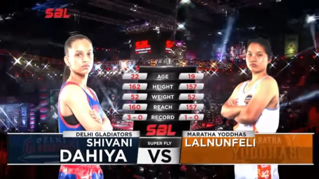 Shivani Dahiya v/s Lalnunfeli | Super Boxing League | Delhi Gladiators v/s Maratha Yoddhas | SBL
