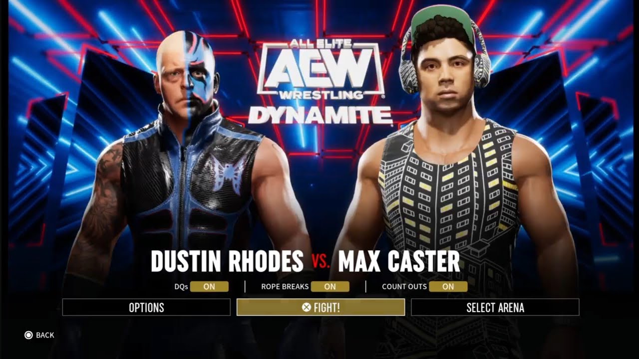 Dustin Rhodes answers Max Casters challenge. AEW: Fight Forever