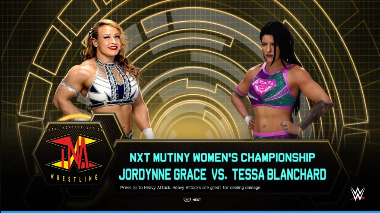 Jordynne Grace vs Tessa Blanchard. TNA. WWE 2K25