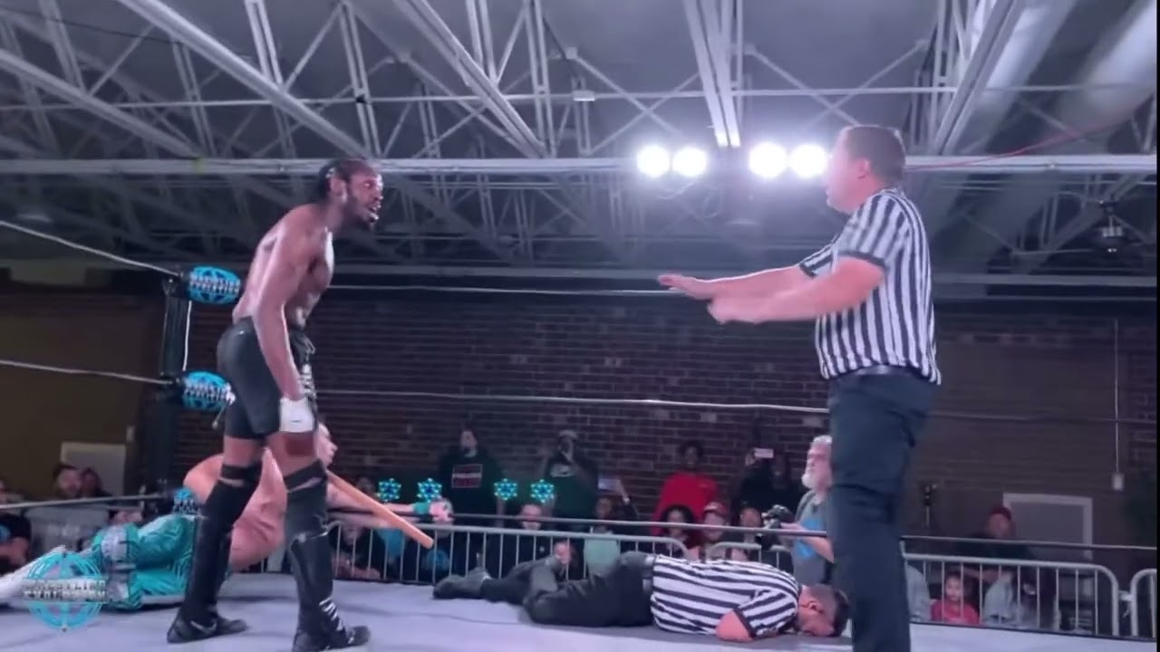 THE! Dontay Khalifah takes out Wrestling Evolution referees  backdrop