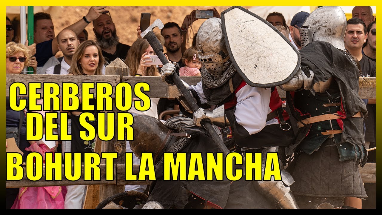BUHURT COMBATE MEDIEVAL: 5 VS 5 BOHURT LA MANCHA VS CERBEROS DEL SUR background