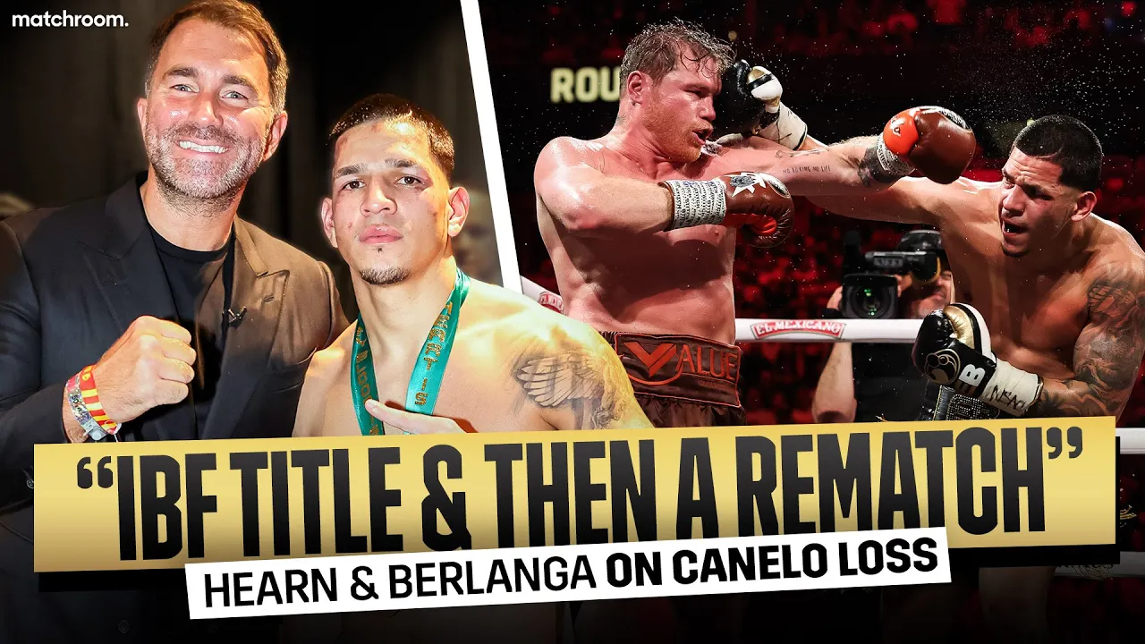 "I Proved I'm A Great Fighter" Edgar Berlanga & Eddie Hearn React To Canelo Defeat background