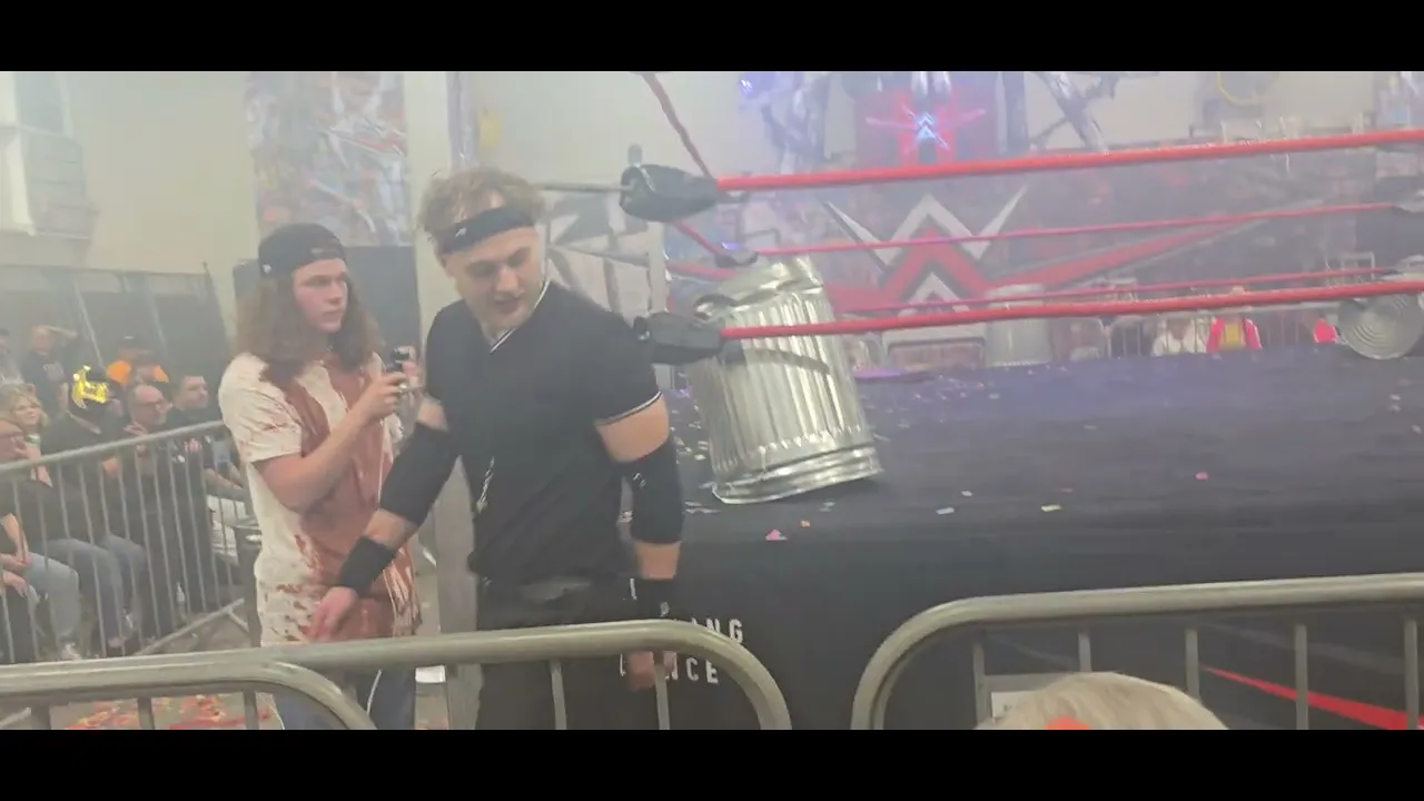 Wwa halloween hell leitchfield ky 10 25 25 hardcore tittle match trash can chaos Q vs dash lacardo