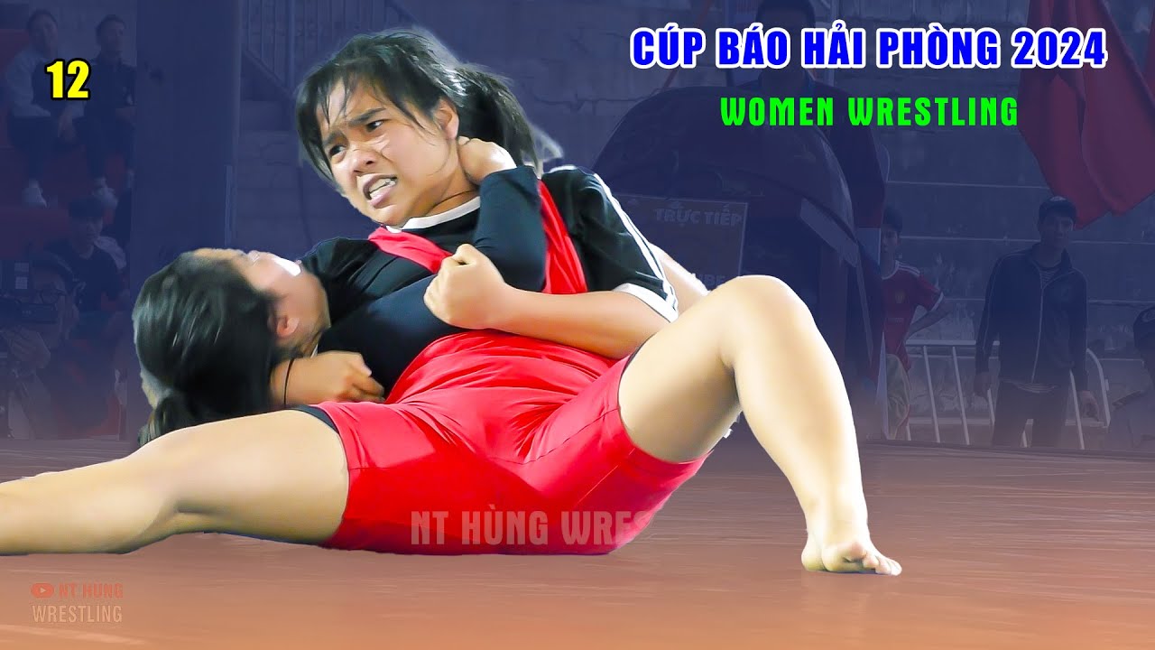Vật nữ cúp báo HẢI PHÒNG 2024 .Highlights women's wrestling (12) background