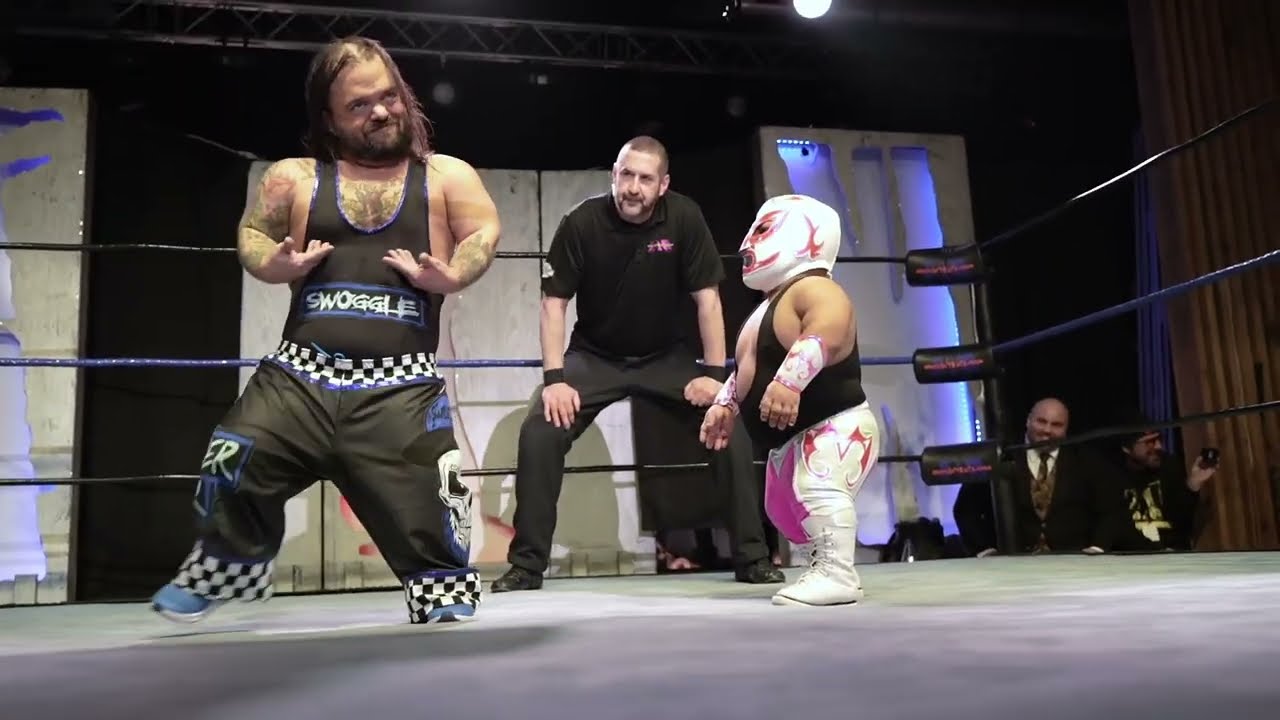 Swoggle VS. Micro Man (Full Match) - Absolute Intense Wrestling background