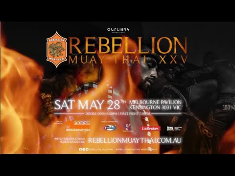 Rebellion Muaythai 25 - May 28 background