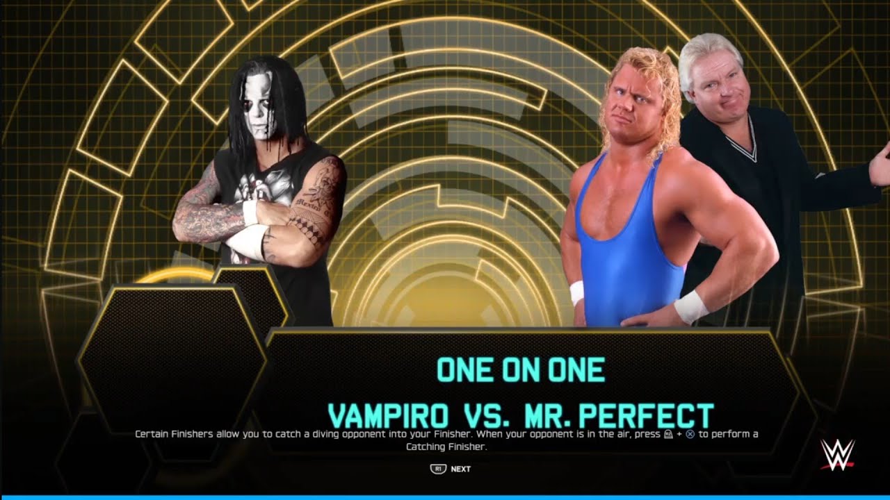 Vampiro vs Mr Perfect. XWF. WWE 2K25