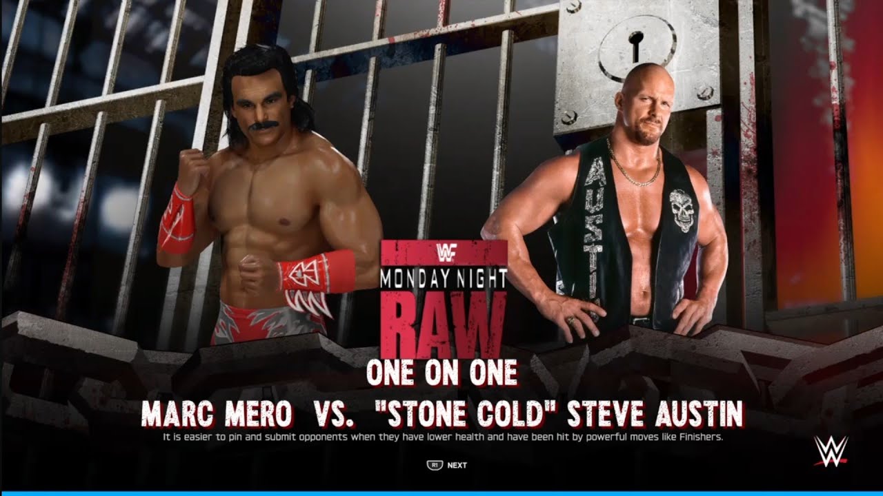 Marc Mero vs Stone Cold. Monday Night Raw. WWE 2K25
