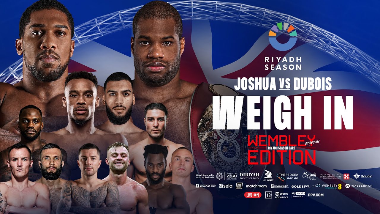 Anthony Joshua Vs Daniel Dubois & Undercard Weigh In background