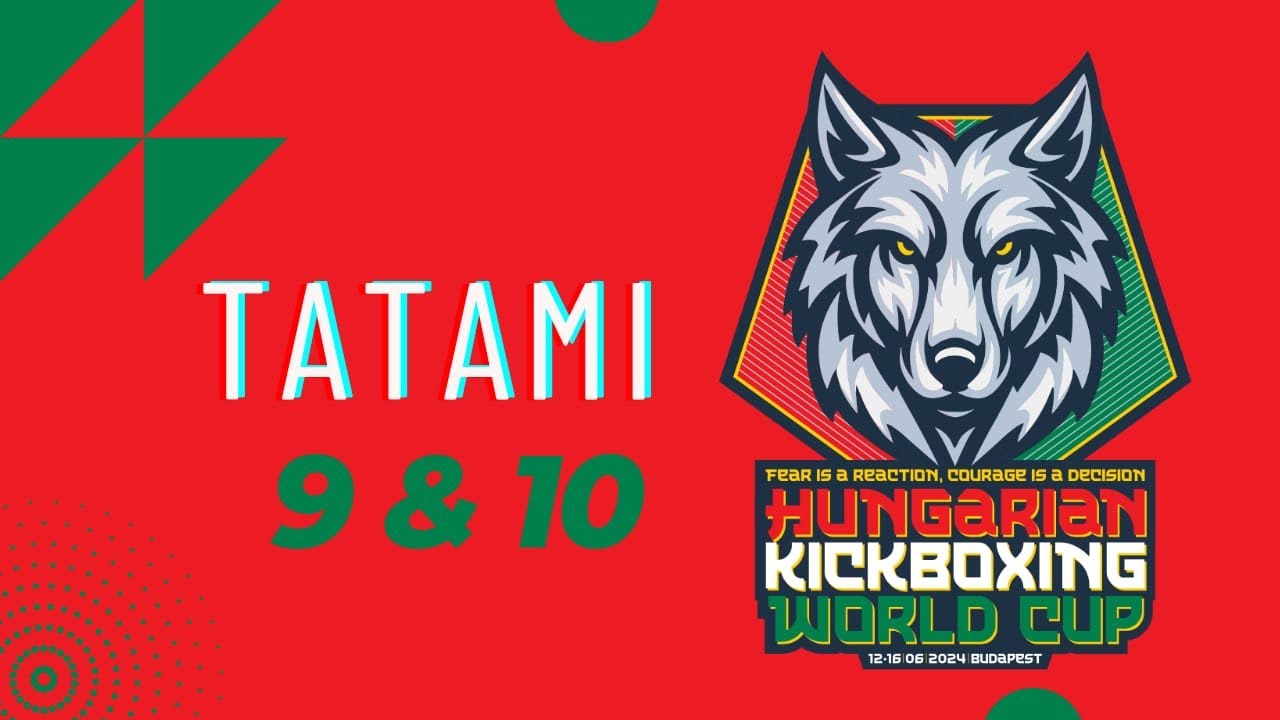 Tatami 9 & 10, Friday Hungarian Kickboxing World Cup 2024 background
