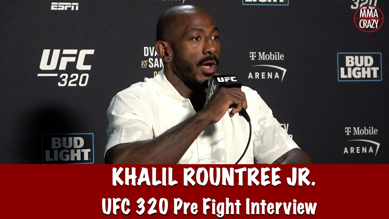 Khalil Rountree Prepared for VIOLENT bloody match “If it goes there” with Jiri Prochazka background