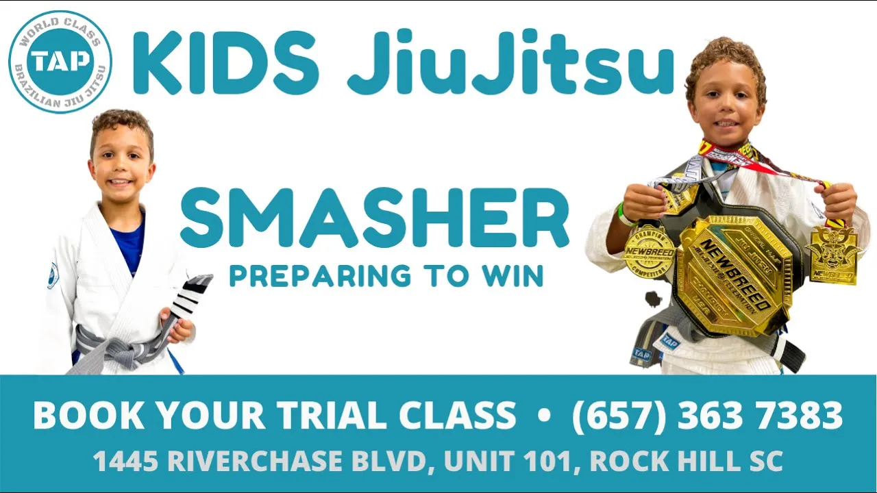 Asher “Smasher” preparing to WIN with TAP World Class Brazilian JiuJitsu in Rock Hill SC background