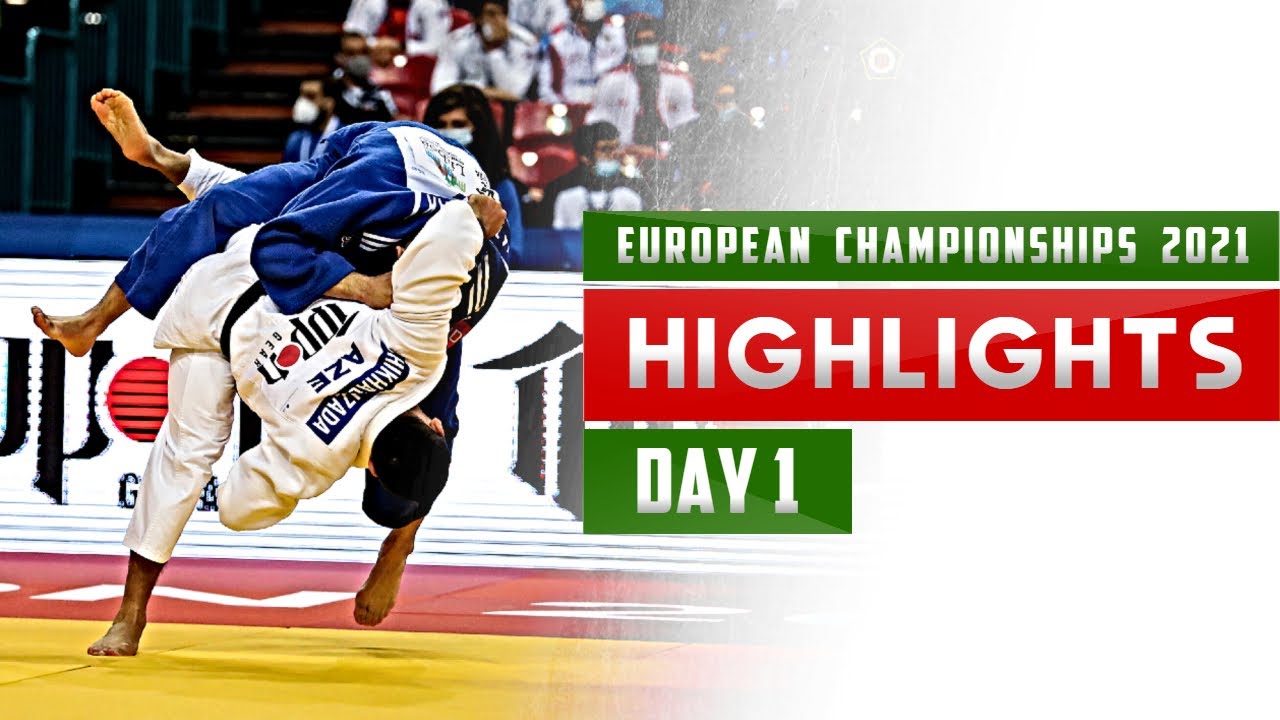 Highlights from Day 1 of European Judo Championships 2021 in Lisbon (Дзюдо2021/柔道2021) background