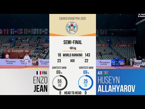 Enzo JEAN VS Huseyn ALLAHYAROV Zagreb Grand Prix 2025 | SEMI-FINAL -60 kg