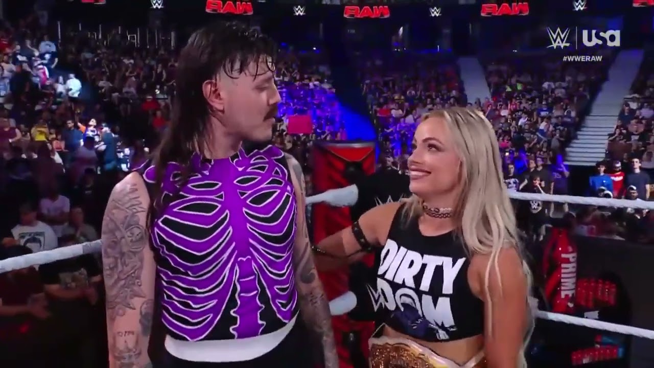 (1/2) #WWE ~ Liv Morgan & Dominik Mysterio vs. Zelina Vega & Rey Mysterio: RAW 7/8/24 backdrop
