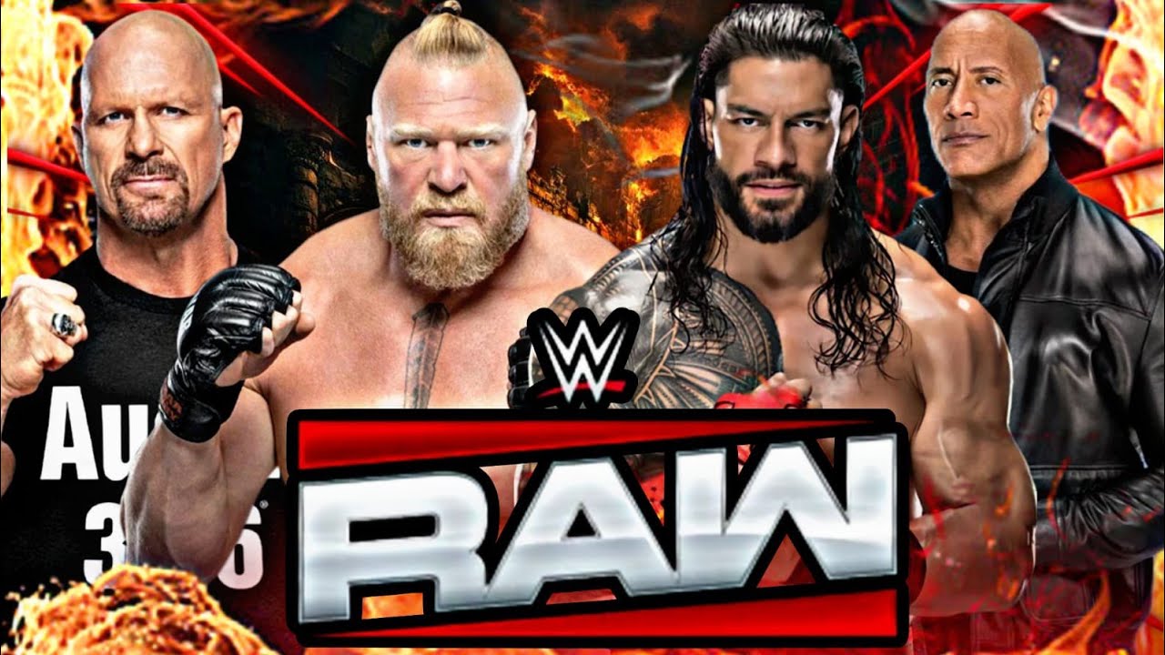FULL MATCH - Roman Reigns & The Rock Vs. Brock Lesnar & Steave Austin : WWE RAW Netflix 2025
