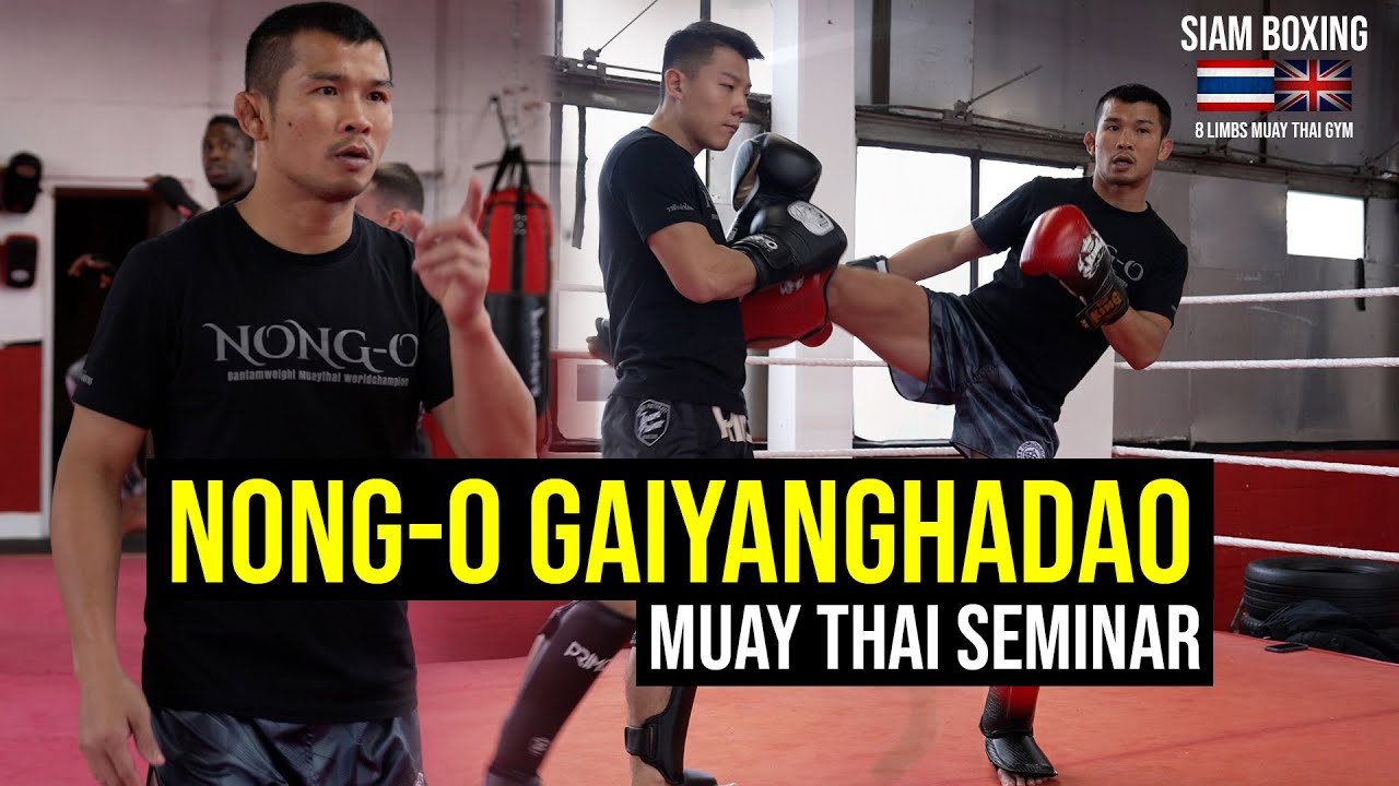 Nong-O Gaiyanghadao UK Muay Thai Seminar - Siam Boxing - น้องโอ๋ ไก่ย่างห้าดาว background