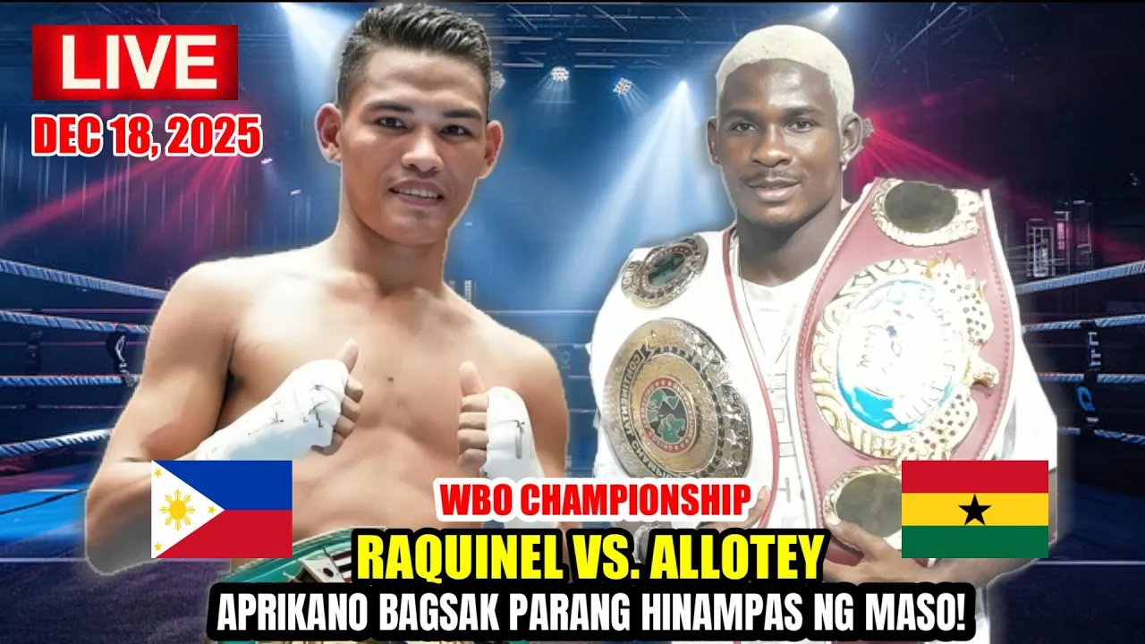 RAQUINEL vs ALLOTEY WBO TITLE | APRIKANO BAGSAK PARANG TINUMBANG POSTE!