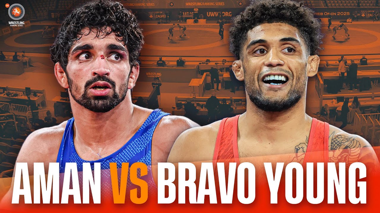 Aman AMAN (IND) vs. Roman Guillermo BRAVO YOUNG (MEX) | RANKING SERIES 2025 | Semi Final | FS 57Kg background