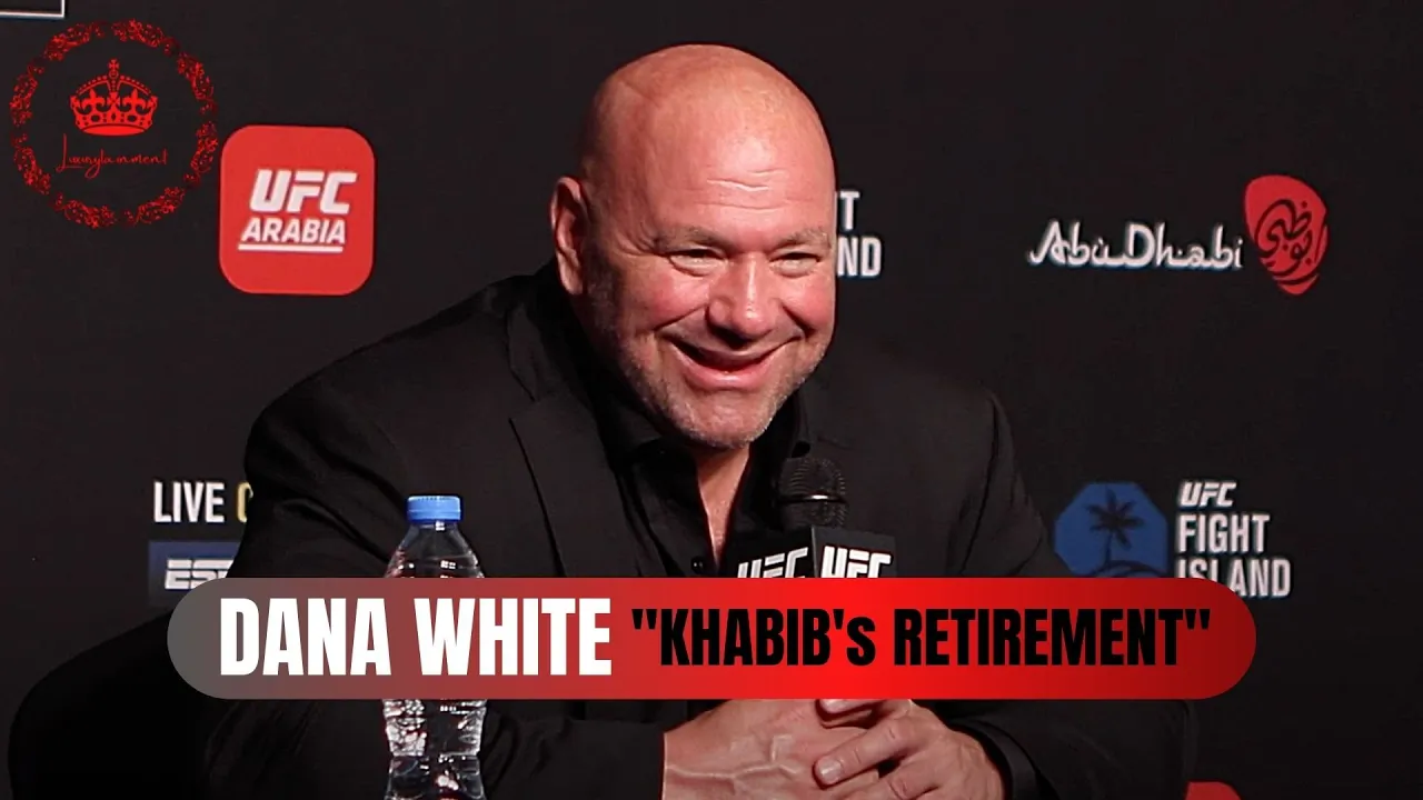 Khabib Nurmagomedov WINS 2nd round Talks retirement: Dana White "He is the baddest MF on the planet backdrop