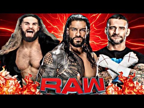 FULL MATCH - Roman Reigns Vs Seth 'Freakin' Roliins Vs. CM Punk : WWE RAW Netflix 2025 backdrop