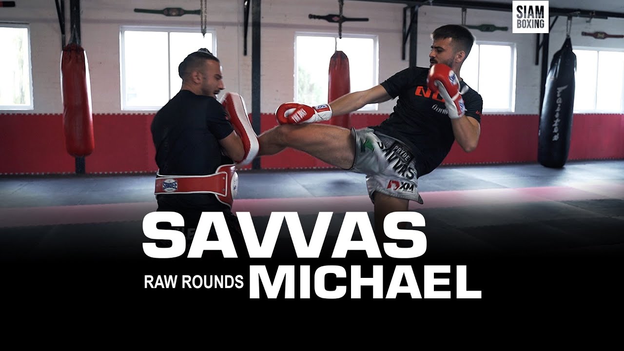 Savvas Michael Muay Thai Pad Work | Siam Boxing | RAW ROUNDS background