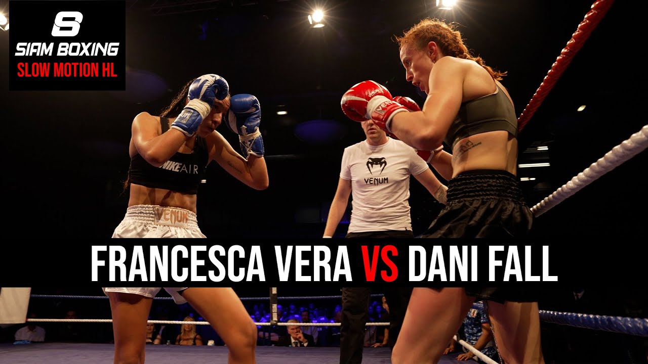 Muay Thai in Slow Motion | Dani Fall vs Francesca Vera | Siam Boxing background