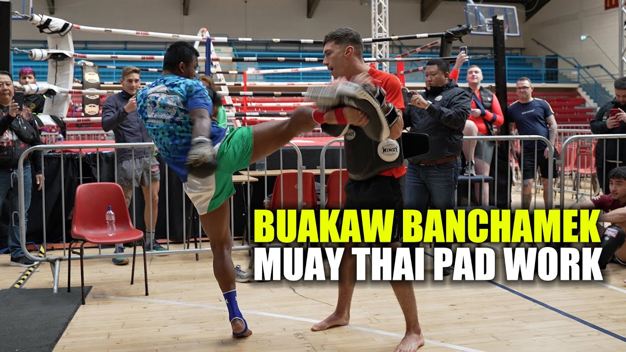 Buakaw Banchamek Muay Thai Pad Work | บัวขาวบัญชาเมฆ background