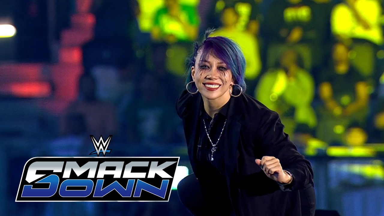 Asuka Entrance: WWE SmackDown in Riyadh, Saudi Arabia, June 27, 2025 background